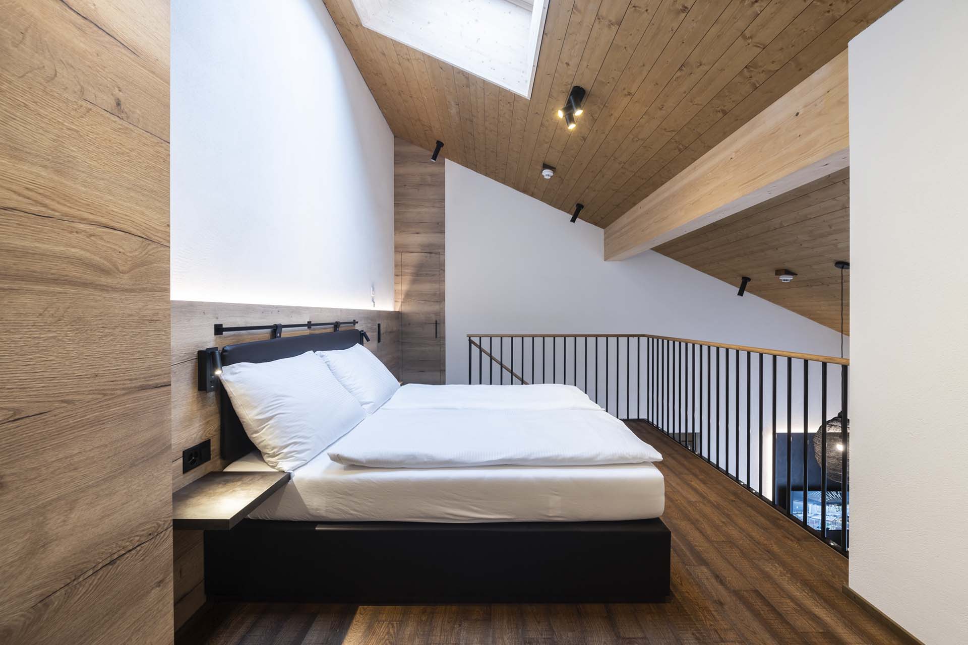 Panoramazimmer obere Etage mit Doppelbett